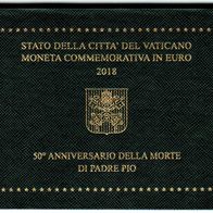 Leerer Folder 2 Euro Vatikan 2018 Padre Pio