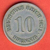 Kaiserreich 10 Pfennig 1901 A