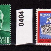 Ceylon (Asien) Mi. Nr. 372 + 404 (1) o <