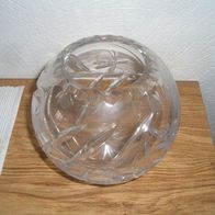 Vase / Blumenvase aus Bleikristall in Kugelform - 14 cm hoch TOPzustand !