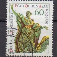 Bund BRD 1992, Mi. Nr. 1624, Egid Quirin Asam, gestempelt #10114