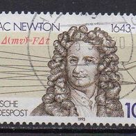 Bund BRD 1993, Mi. Nr. 1646, Geburtstag Isaak Newton, gestempelt #10131