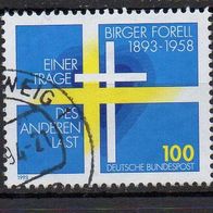 Bund BRD 1993, Mi. Nr. 1693, Geburtstag Birger Forell, gestempelt #10179