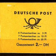 130 DDR Markenheft 1 a von 1955 postfrisch