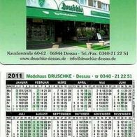 Taschenkalender / pocket calendar : Modehaus Druschke Dessau-Roßlau 2011
