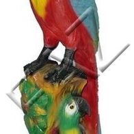 Papageien-Skulptur Aus Kunstharz – 32 Cm Hoch, Handarbeit, Für Garten, Balkon & Wohnzimmer