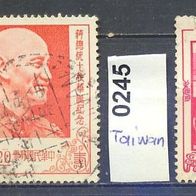 China - Taiwan (Asien) Mi. Nr. 244 + 245 - Präsident Chiang Kai-shek o <