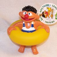 Sesamstrasse Figur - " Bade Quietsche - ERNIE ", Igel Spielzeug KG 1997 *