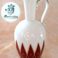 schlanke Porzellan Vase AF August Frank Kahla handgemalt * Henkelvase