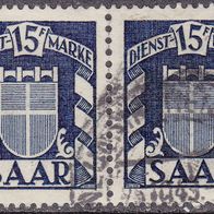 Saargebiet Dienstmarke 40 O Paar #017682