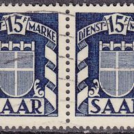 Saargebiet Dienstmarke 40 O Paar #017651