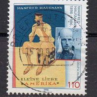 Bund BRD 1998, Mi. Nr. 2012, Geburtstag Manfred Hausmann, gestempelt #10446