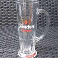 NEU: Bier Glas "Köstritzer" Schwarzbier 0,3 l Henkelglas Humpen Seidel Krug weiß