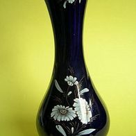 Kobalt Vase mit Blumenverzierung - Sammlerstück
