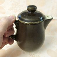 kleine alte Keramik Steinzeug Kanne * Teekanne Kaffeekanne Milchkännchen