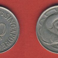 Singapur 20 Cents 1972