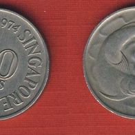Singapur 20 Cents 1974
