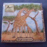 Servietten Giraffen Familie Afrika Größe ca. 12,5 cm x 12,5 cm NEU OVP