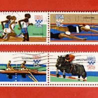 USA 1979 Olympische Sommersp. Moskau 2 waagerechte Paare Mi.1398 - 1401 kompl. gest.