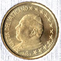 10 Cent Vatikan 2003 Euro-Kursmünze mit Papst Johannes Paul II