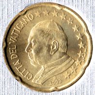 20 Cent Vatikan 2003 Euro-Kursmünze mit Papst Johannes Paul II