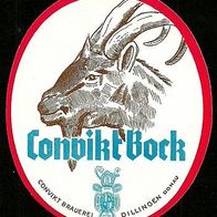 ALT ! Bieretikett Convikt Brauerei † 1999 Dillingen/ Donau Schwaben Bayern