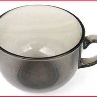 Tasse (2) - aus bräunlichem Material - durchsichtig