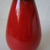 Rote Keramik-Vase, 60ger Jahre Design * **
