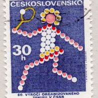 Tschecholowakei 1973 80 Jahre Tschech. Tennisverband Mi.-Nr. 2121 gest. (2859)