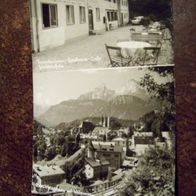 AK Bayern Berchtesgaden 2 s/ w Fotos Watzmann, Café Lichtenfels ca 1968 - unbenutzt