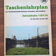 Taschenfahrplan 1989/90 - deutsche Reichsbahn DDR