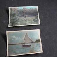 2 Fotografien (Haffkrug/ Ostsee - Zoo) 1935, coloriert