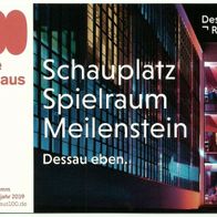 Postkarte "100 Jahre Bauhaus" - Schauplatz Spielraum Meilenstein - Dessau-Roßlau