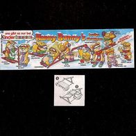 Ü - Ei 10 x Beipackzettel Hanny Bunny ´s lustige Ski - Hasen + ZBA 1996
