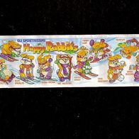 Ü - Ei Beipackzettel Hanny Bunny´s lustige Ski - Hasen / Italien