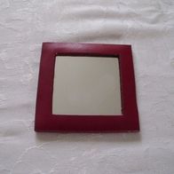 Taschenspiegel - Kosmetikspiegel rotbraune Einfassung