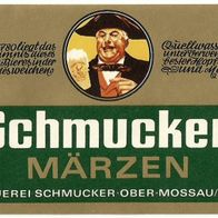 ALT ! Bieretikett MÄRZEN Brauerei Schmucker Mossautal Odenwaldkreis Hessen