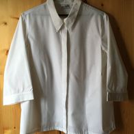 weiße Bluse mit ¾ Ärmel Gr. 44/46 (1001)