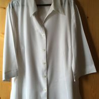 weiße Bluse mit ¾ Ärmel Gr. 48 (1003)