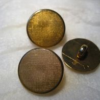 3 Metallknöpfe Farbe gold siehe Foto 18mm Öse Nr 159r rest