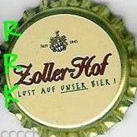 Zoller Hof Brauerei Bier Kronkorken RRK-sign Sigmaringen Kronenkorken neu + unbenutzt