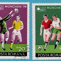 Rumänien - Fußball WM München 1974 M.-Nr. 3203-3204 gest. (3292)