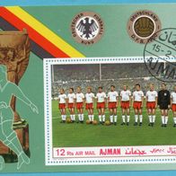 Ajman - Fußball 1969 Block 84 gest. (3298)