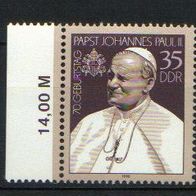 DDR 3337 Rand (Papst Johannes Paul II) postfrisch (H)