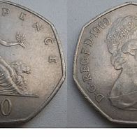 Großbritannien 50 neue Pence 1969 ## Li7