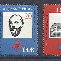 DDR 1966, MiNr: 1165 - 1166 sauber postfrisch mit Randstück