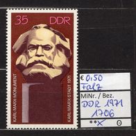 DDR 1971 Einweihung des Karl-Marx-Monuments MiNr. 1706 ungebraucht mit Falz