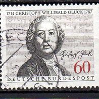 Bund BRD 1987, Mi. Nr. 1343, Christoph Willibald Gluck, gestempelt #11068