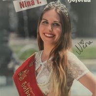Autogrammkarte Württembergische Bierprinzessin Nina I