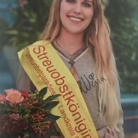 Autogrammkarte Streuobstkönigin Nina Krippentz